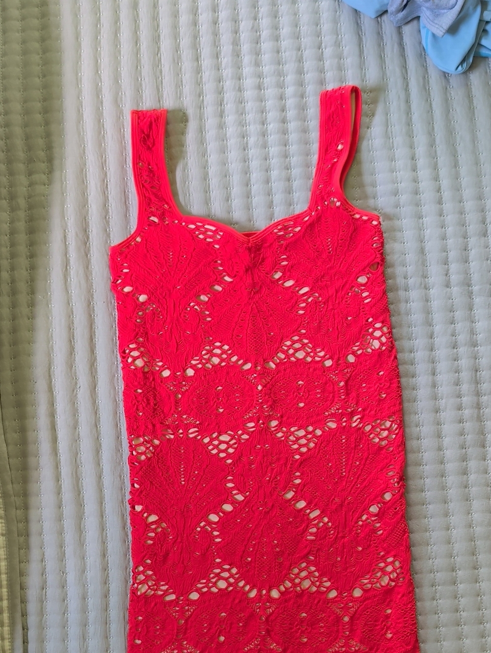 Free People Hot Pink Crochet Mini Dress